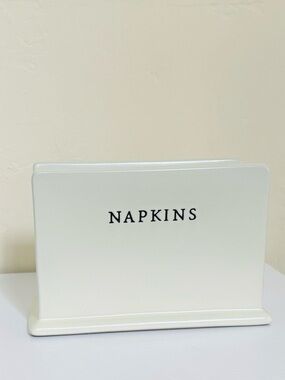 Hearth & Hand with Magnolia Napkin Holder Stoneware in Sour Cream Color NWT